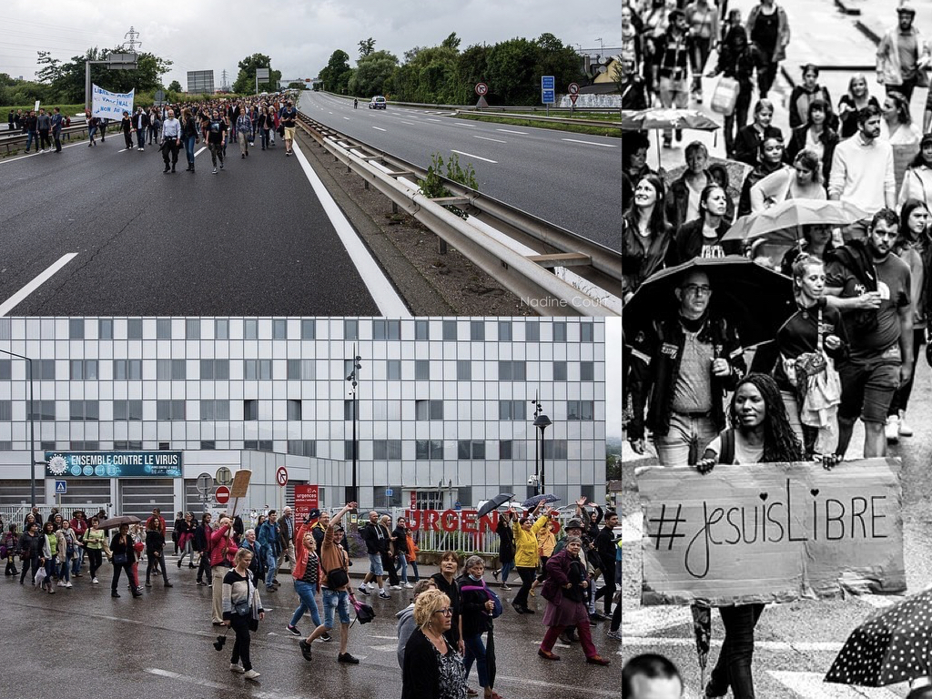 À Chambéry autour de 1400 personnes ont manifesté contre l'obligation du pass sanitaire dans la vie quotidienne.