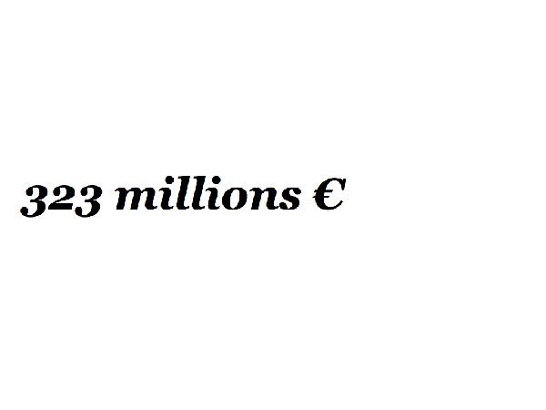 323 Millions €