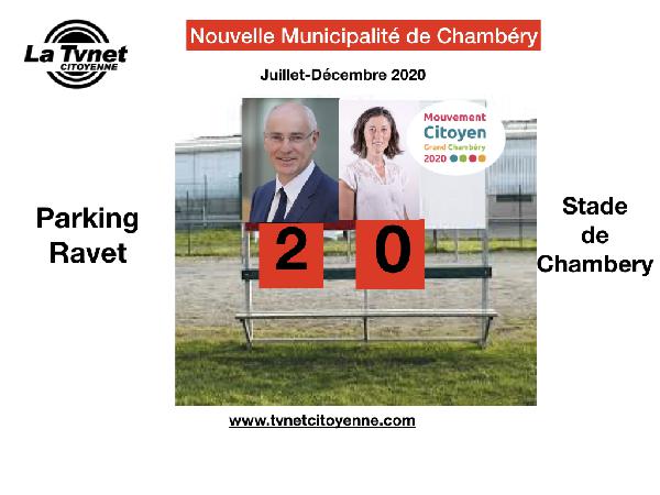 En 2020 au conseil municipal de Chambéry le score est : REPENTIN 2 Mouvement Citoyen /Le MEUR 0.