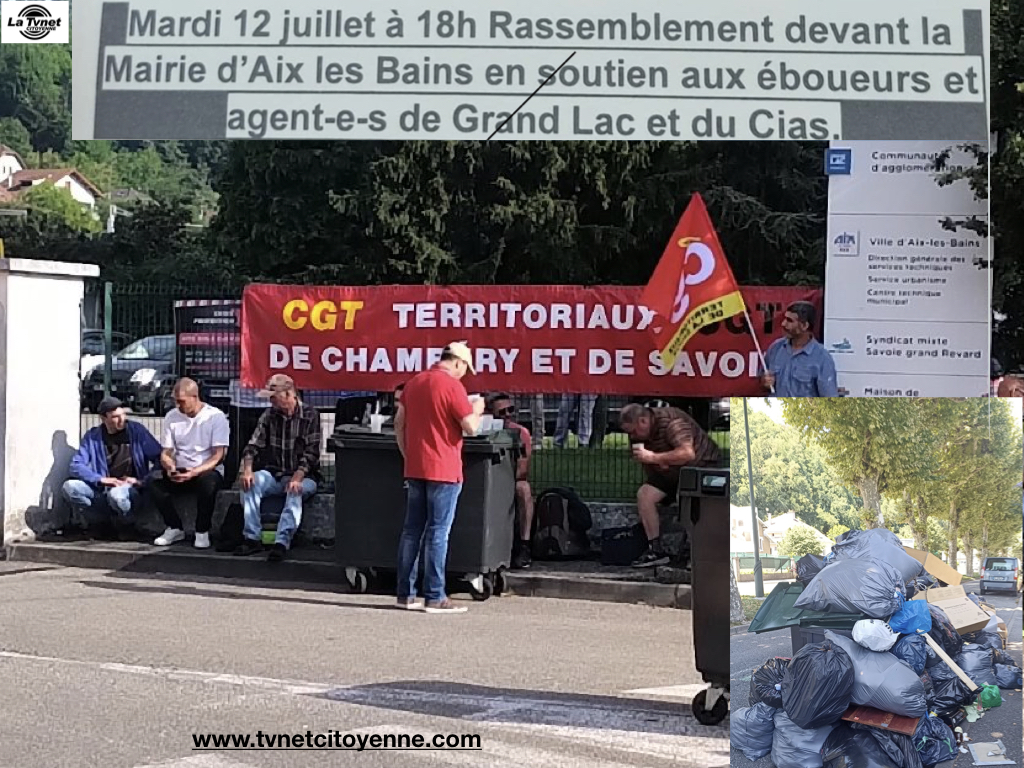 Des agents de la ville d'Aix les Bains en grève pour une augmentation de salaire et l'amélioration de leur condition de travail
