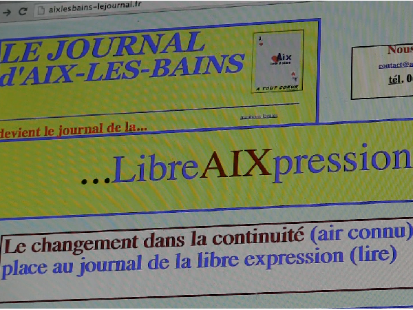 Le Journal d'Aix les Bains c'est fini !
