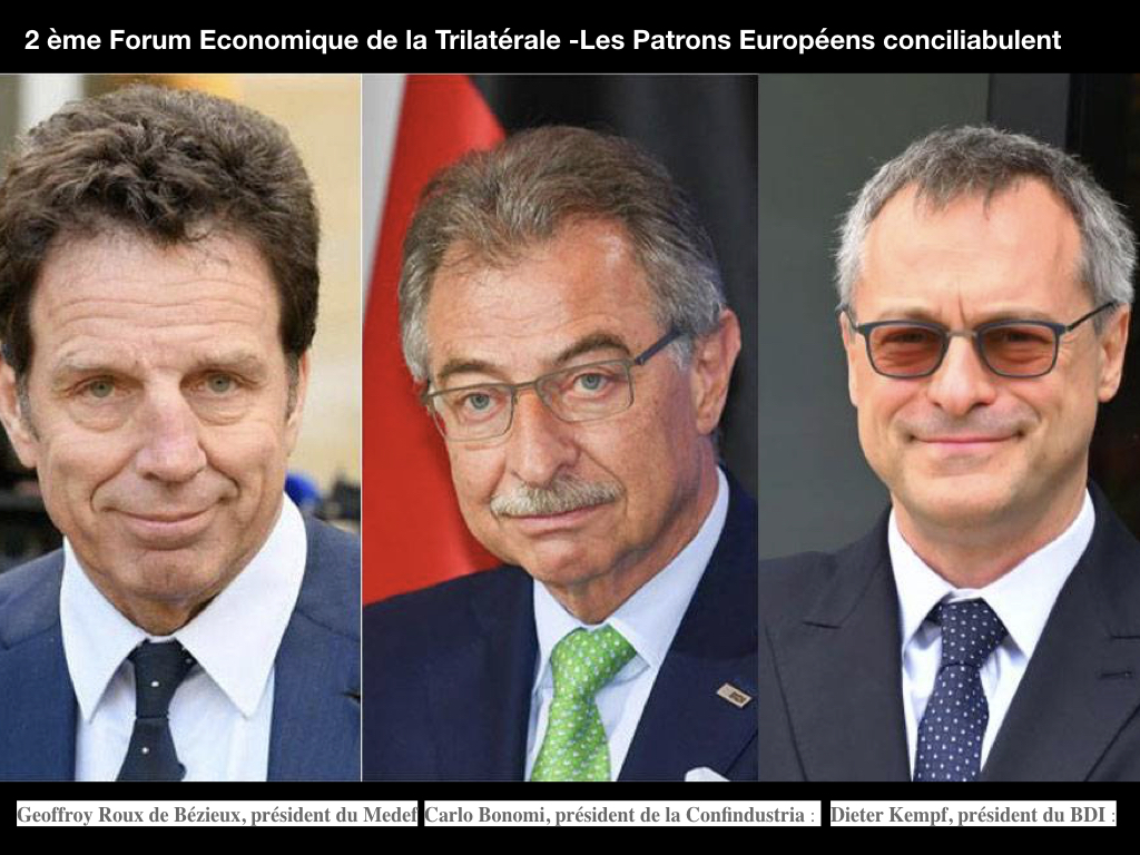 Connaissez-vous le communiqué de presse du patronat français, italien, allemand à l’occasion du deuxième forum économique trilatéral ?